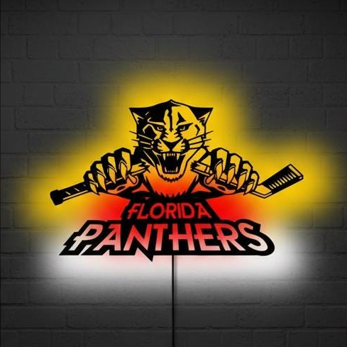 Carolina Panthers Wall Art - Unique NFL Team Logo - Game Room Decor Gift