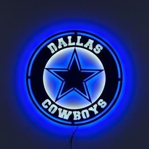 Dallas Cowboys Wall Art - Official NFL Team Logo Sign Game Room Decor