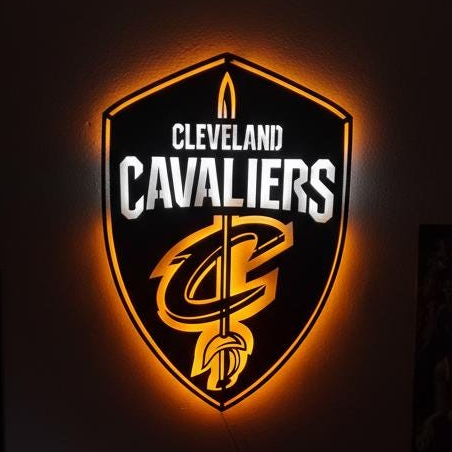 Cleveland Cavaliers Wall Art - NBA Basketball Team Logo Game Room Decor