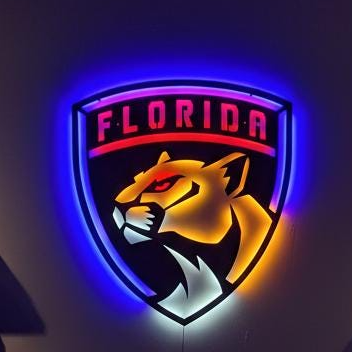 Florida Panthers Wall Art - Hockey Team Logo Decor - Man Cave Gift