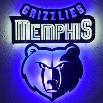 Memphis Grizzlies Wall Art - Team Logo Game Room Decor for NBA Fans