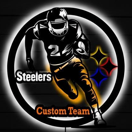 Pittsburgh Steelers Wall Art - Team Logo Sign for Man Cave & Game Room
