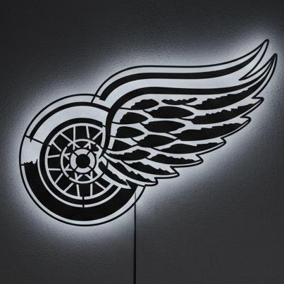 Detroit Red Wings Metal Wall Art – NHL Hockey Game Room Decor