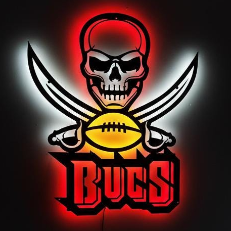 Tampa Bay Buccaneers Wall Art - NFL Team Logo Game Room Decor Gift