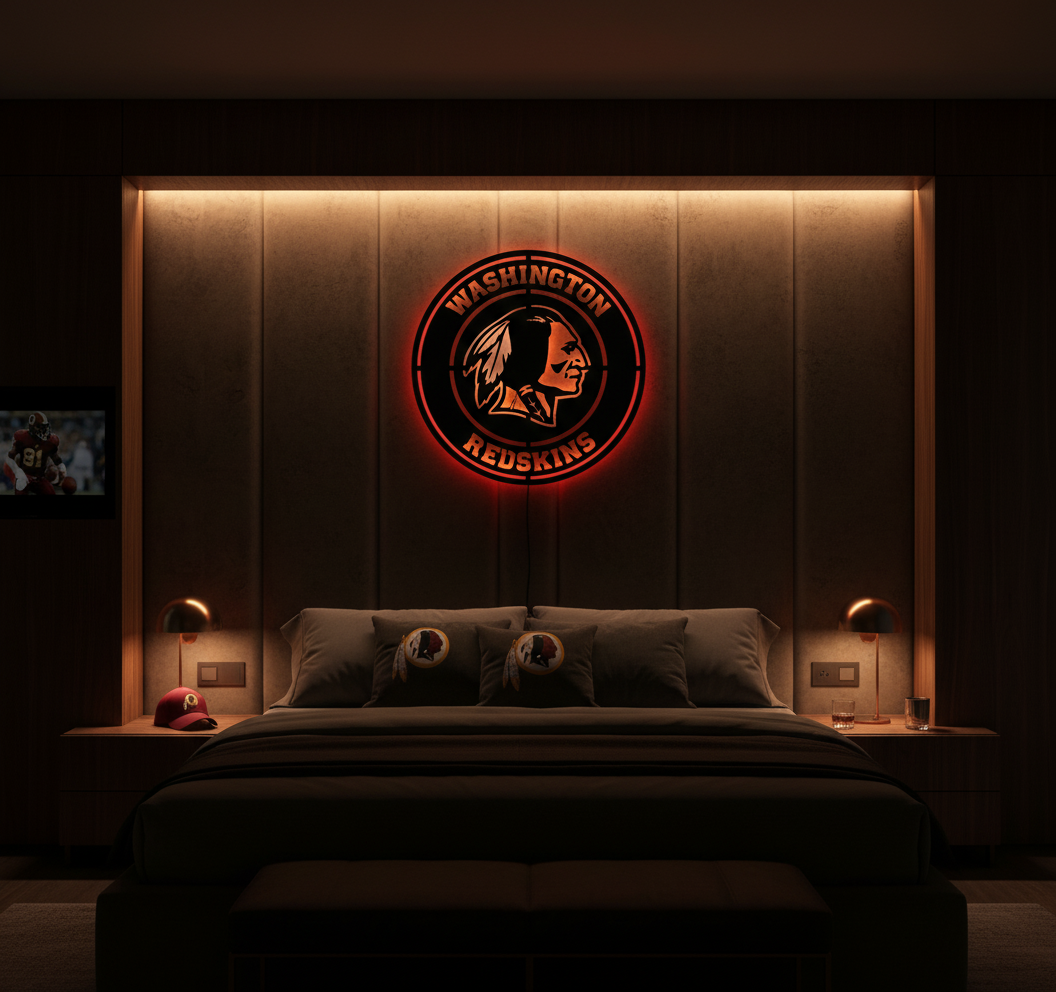 Washington Redskins Led Metal Wall Decor - Sport Fan 