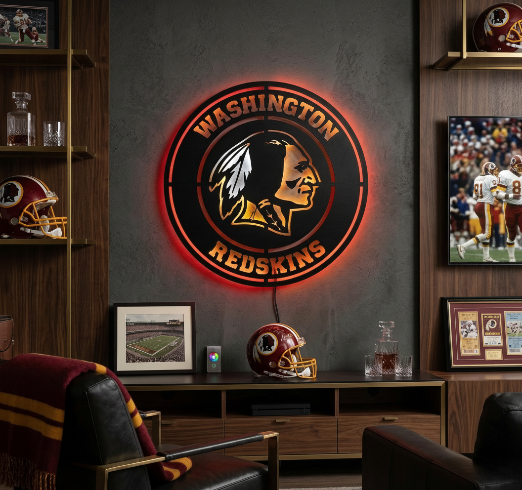 Washington Redskins Led Metal Wall Decor - Sport Fan 