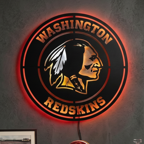 Washington Redskins Led Metal Wall Decor - Sport Fan 