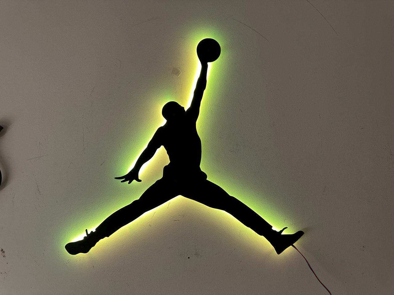 Michael Jordan Jumpman Metal Led Wall Sign, Gift for Boyfriend  Art, RGB Metal Wall Led Decor, Game Room Decor, NBA Legend Led Sign,