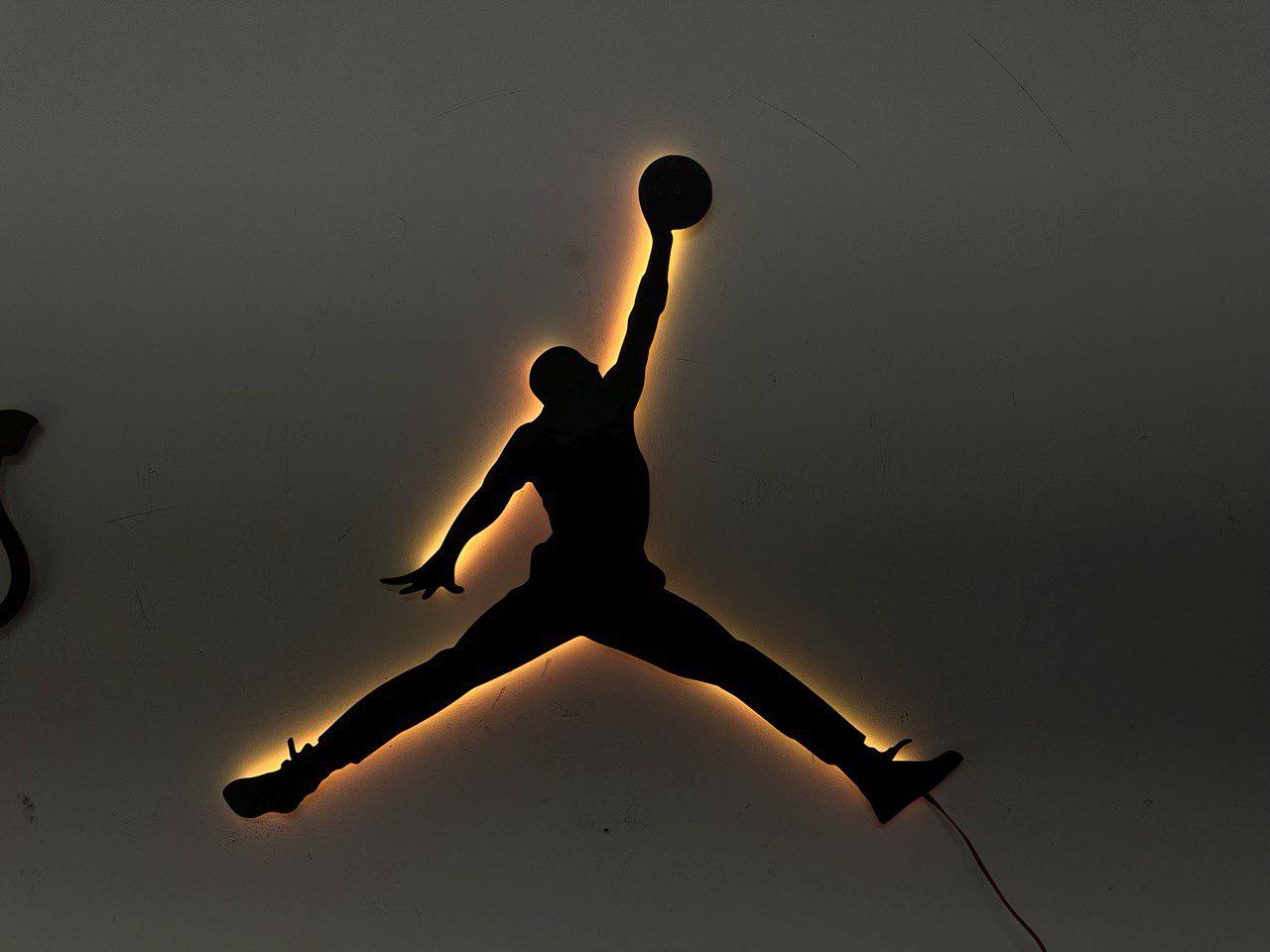 Michael Jordan Jumpman Metal Led Wall Sign, Gift for Boyfriend  Art, RGB Metal Wall Led Decor, Game Room Decor, NBA Legend Led Sign,