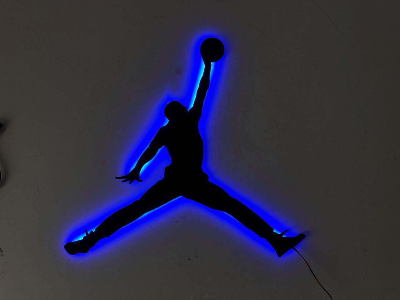 Michael Jordan Jumpman Metal Led Wall Sign, Gift for Boyfriend  Art, RGB Metal Wall Led Decor, Game Room Decor, NBA Legend Led Sign,