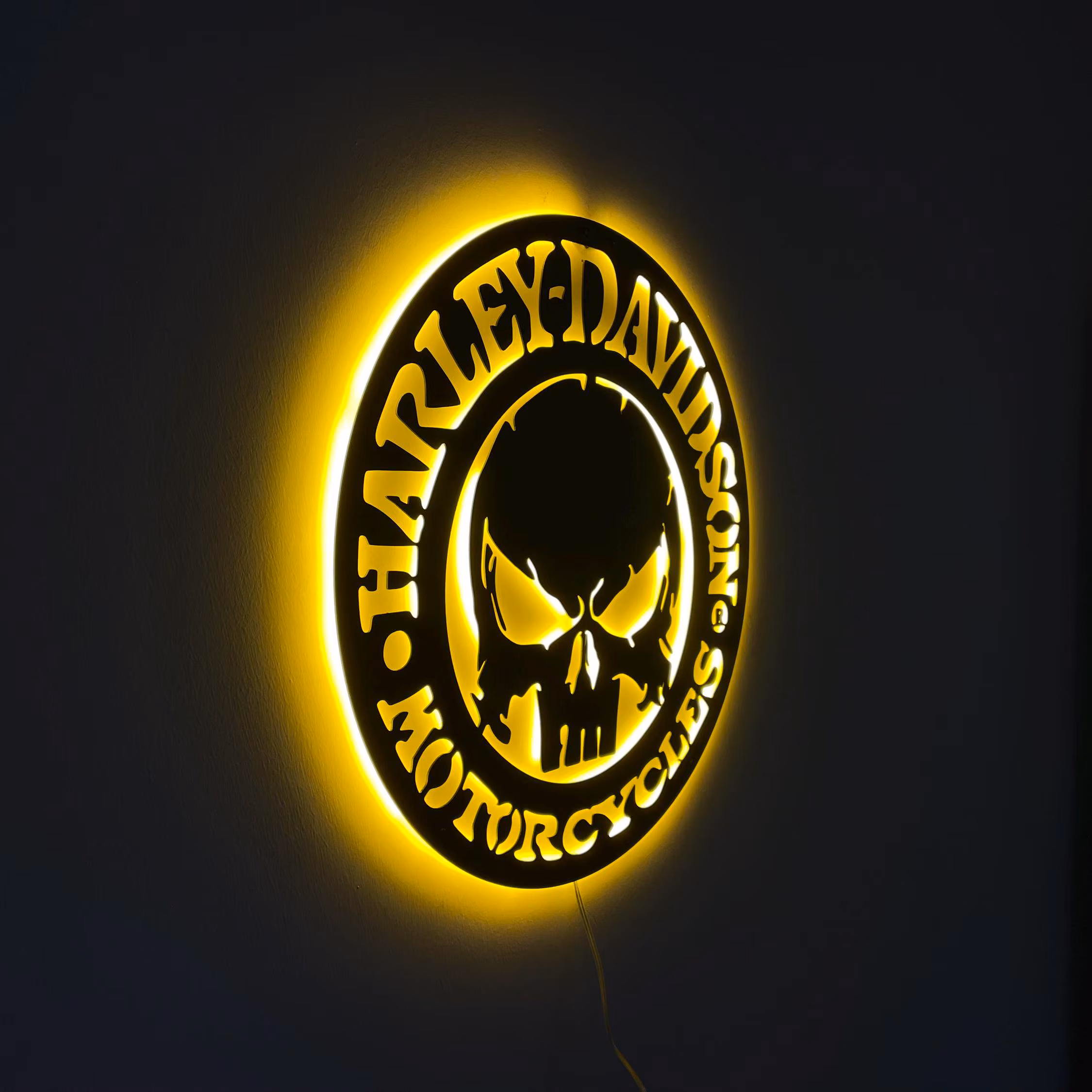 Harley Davidson LED Light Sign, Motorcycle Wall Art, Harley Wall Decor, Custom Harley Light, Biker Wall Sign, Harley  Gift for Enthusiasts