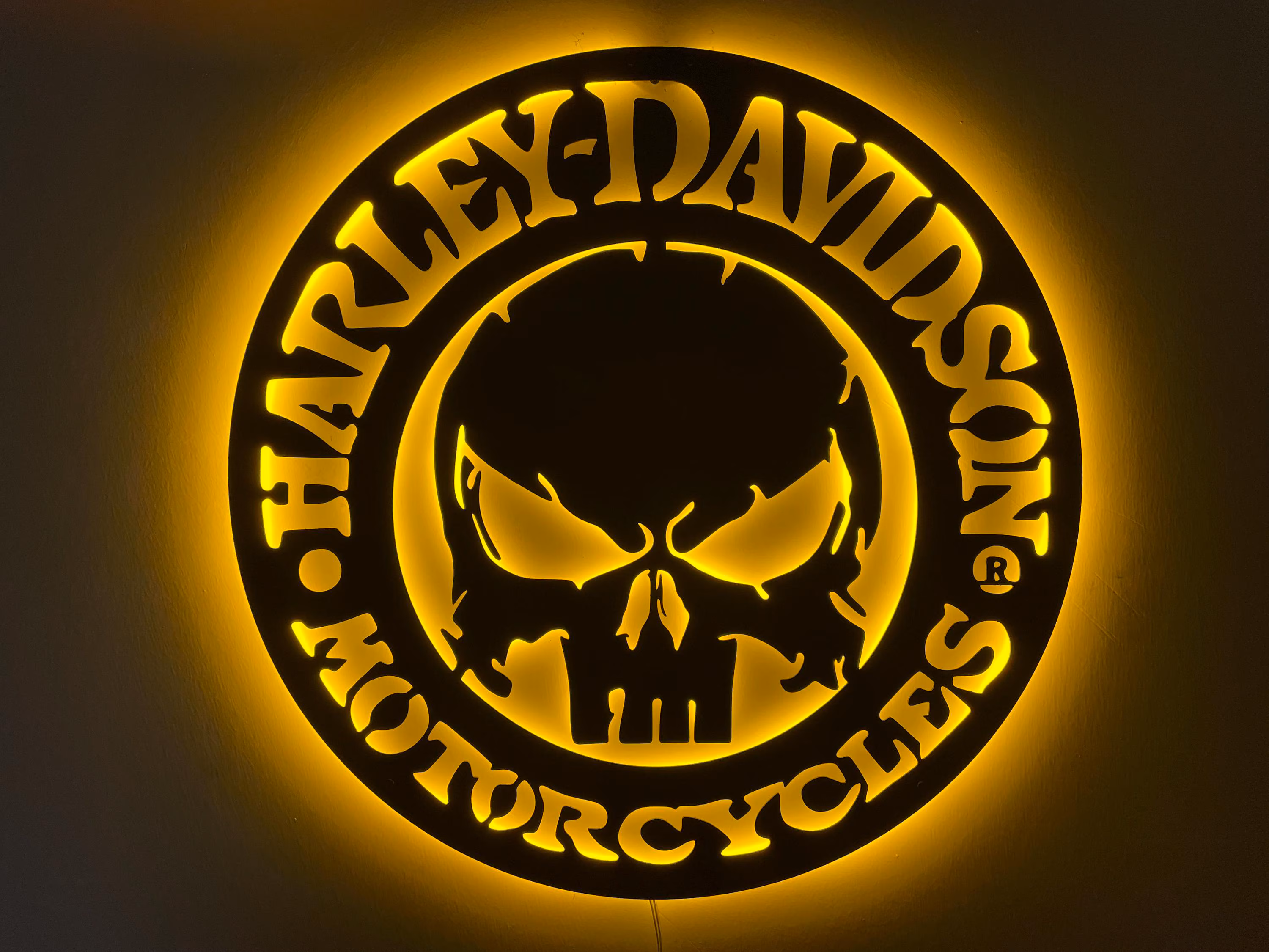 Harley Davidson LED Light Sign, Motorcycle Wall Art, Harley Wall Decor, Custom Harley Light, Biker Wall Sign, Harley  Gift for Enthusiasts