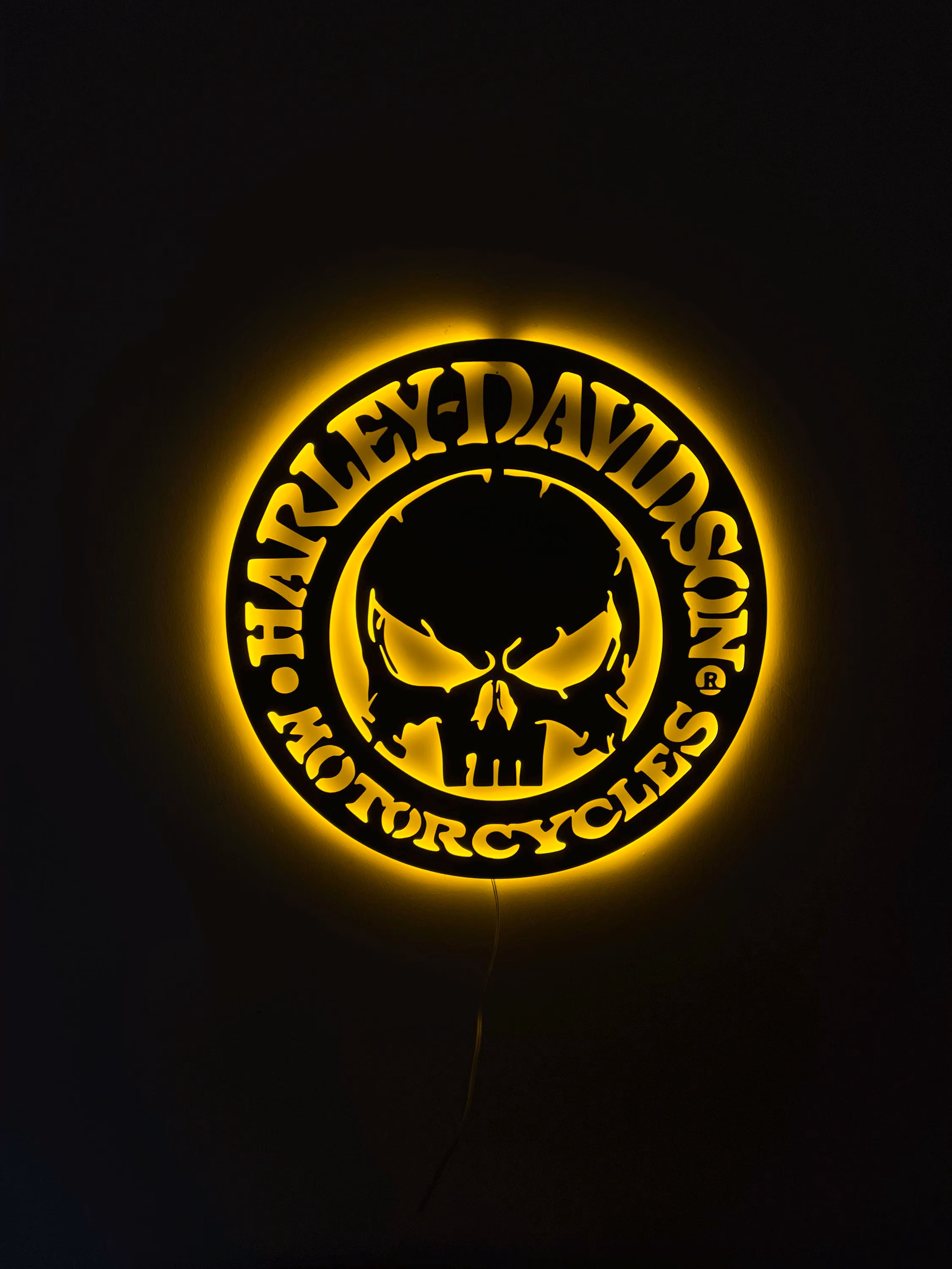 Harley Davidson LED Light Sign, Motorcycle Wall Art, Harley Wall Decor, Custom Harley Light, Biker Wall Sign, Harley  Gift for Enthusiasts