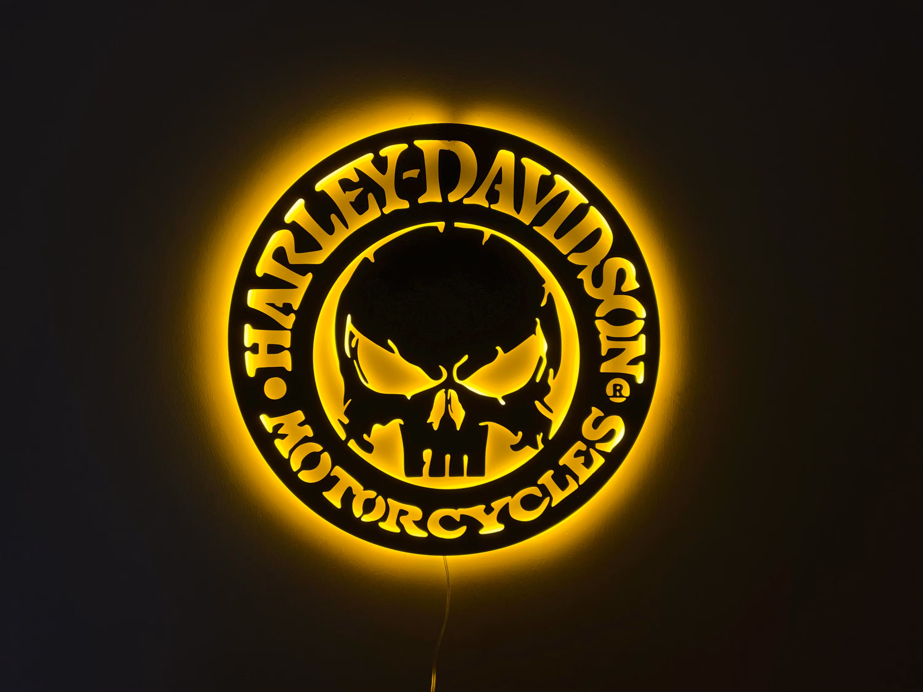 Harley Davidson LED Light Sign, Motorcycle Wall Art, Harley Wall Decor, Custom Harley Light, Biker Wall Sign, Harley  Gift for Enthusiasts