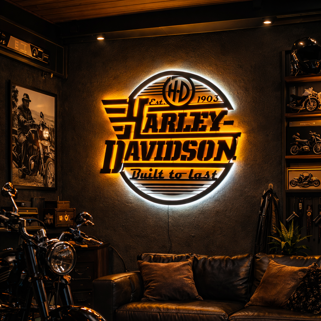 Special Design Harley Davidson Led Wall Sign very special harley davidson metal Led wall sign. 100% durable metal,Harley Gifts