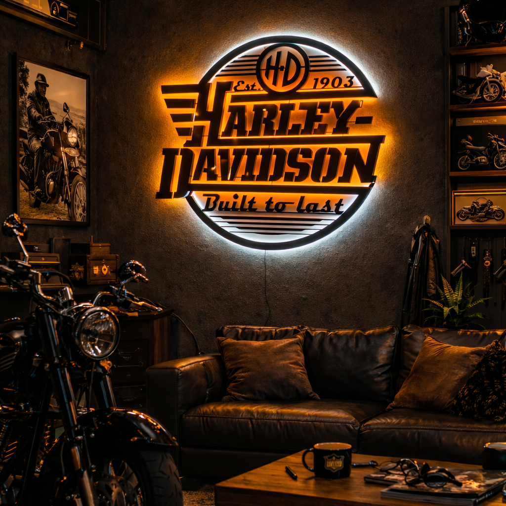 Special Design Harley Davidson Led Wall Sign very special harley davidson metal Led wall sign. 100% durable metal,Harley Gifts