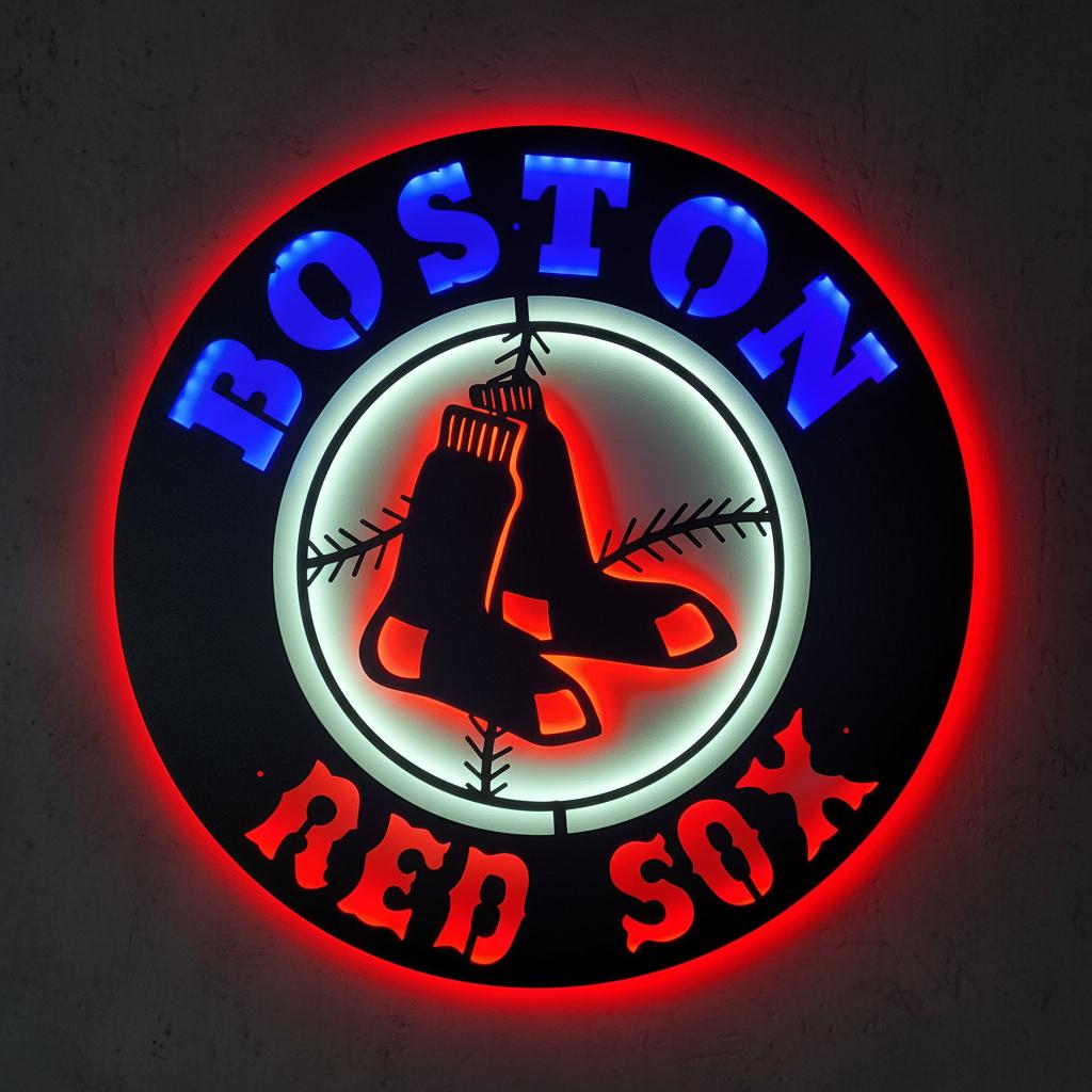 Boston Red Sox Wall Art - Official MLB Team Logo Game Room Decor Gift