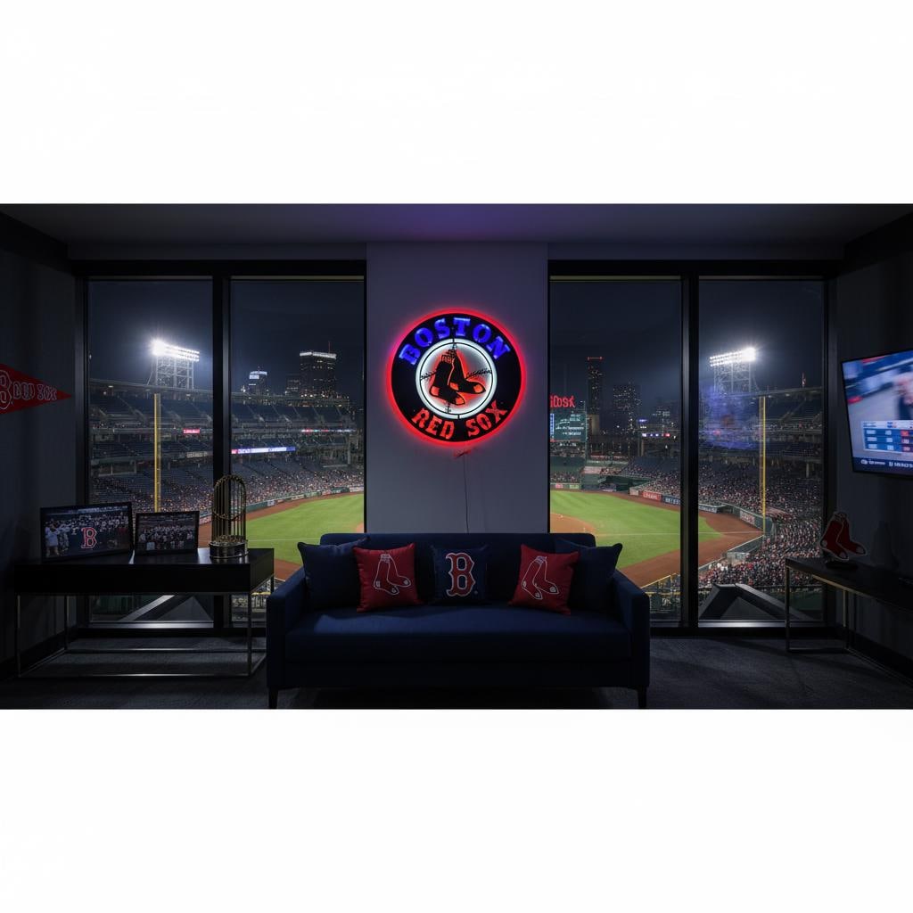 Boston Red Sox Wall Art - Official MLB Team Logo Game Room Decor Gift