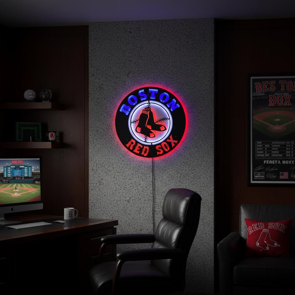 Boston Red Sox Wall Art - Official MLB Team Logo Game Room Decor Gift