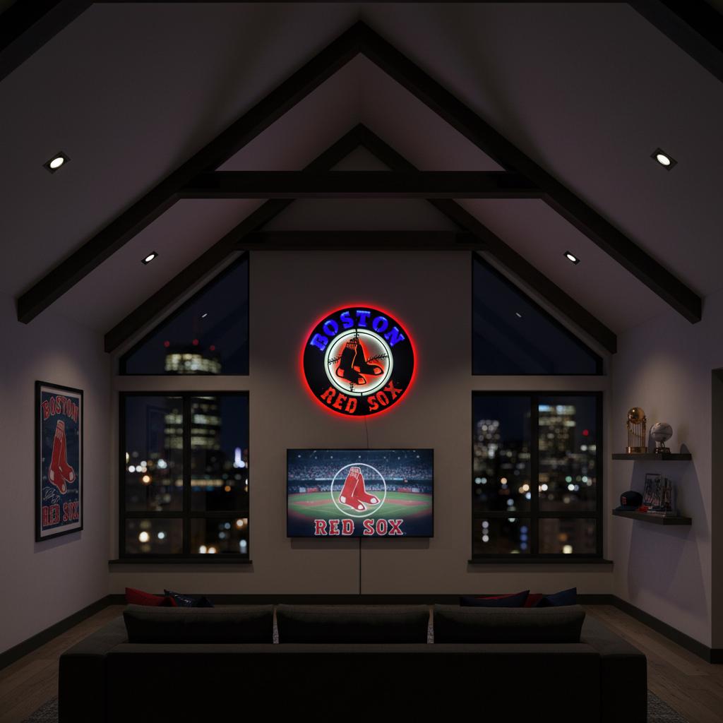 Boston Red Sox Wall Art - Official MLB Team Logo Game Room Decor Gift
