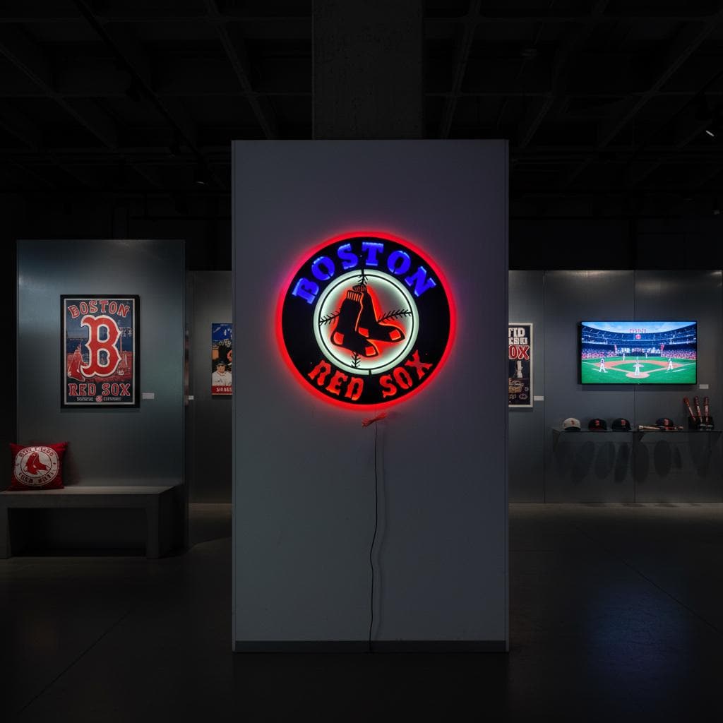 Boston Red Sox Wall Art - Official MLB Team Logo Game Room Decor Gift