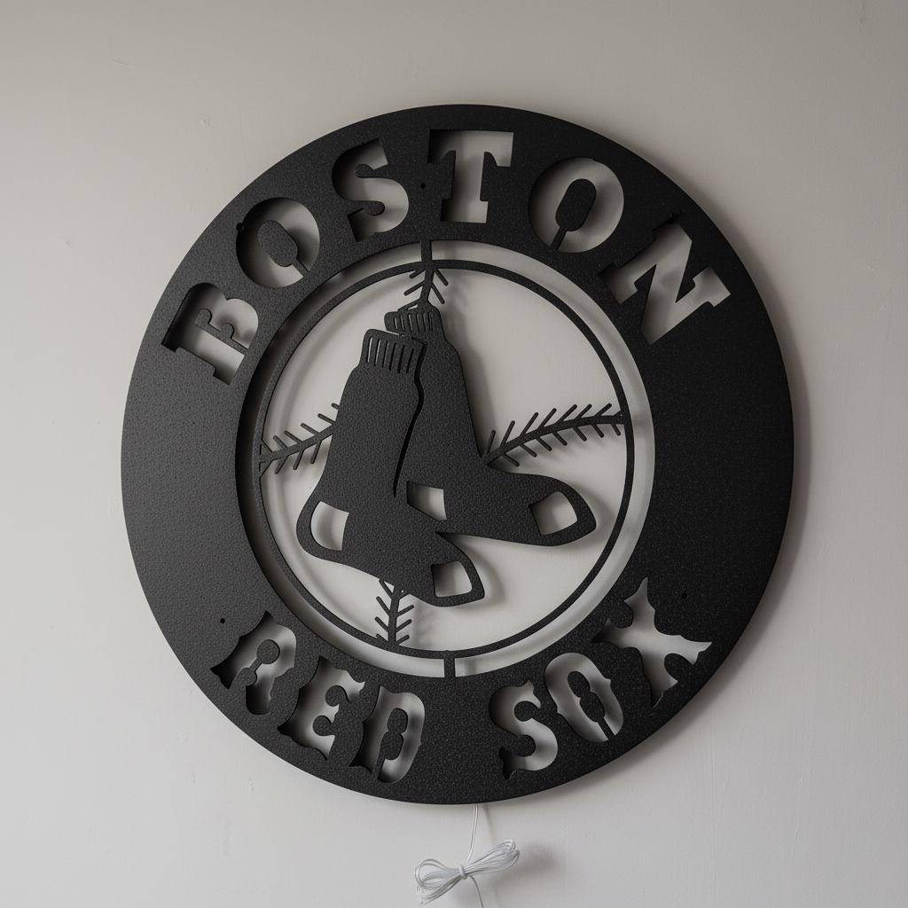 Boston Red Sox Wall Art - Official MLB Team Logo Game Room Decor Gift