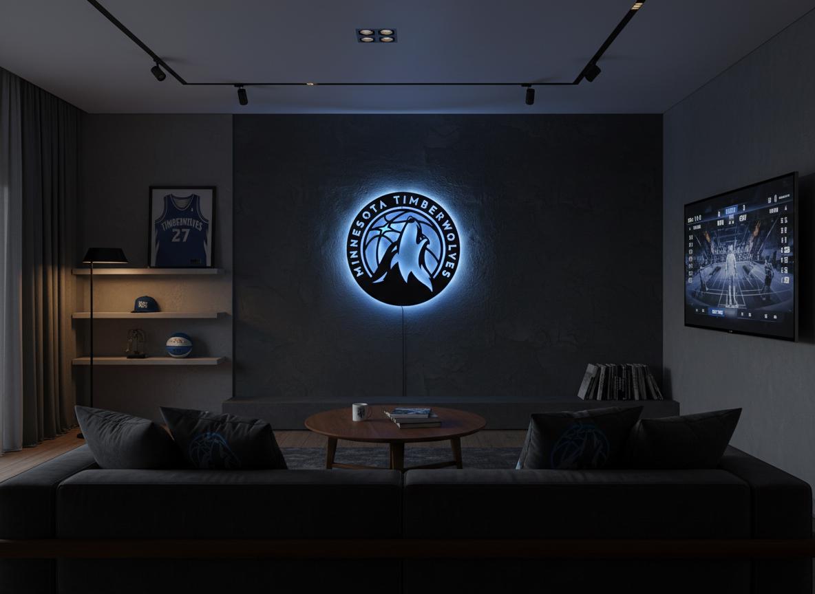 Minnesota Timberwolves Wall Art - NBA Team Logo Sports Room Decor