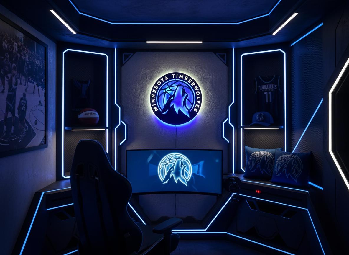 Minnesota Timberwolves Wall Art - NBA Team Logo Sports Room Decor
