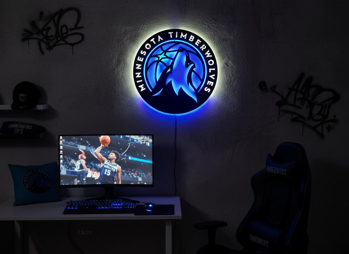 Minnesota Timberwolves Wall Art - NBA Team Logo Sports Room Decor