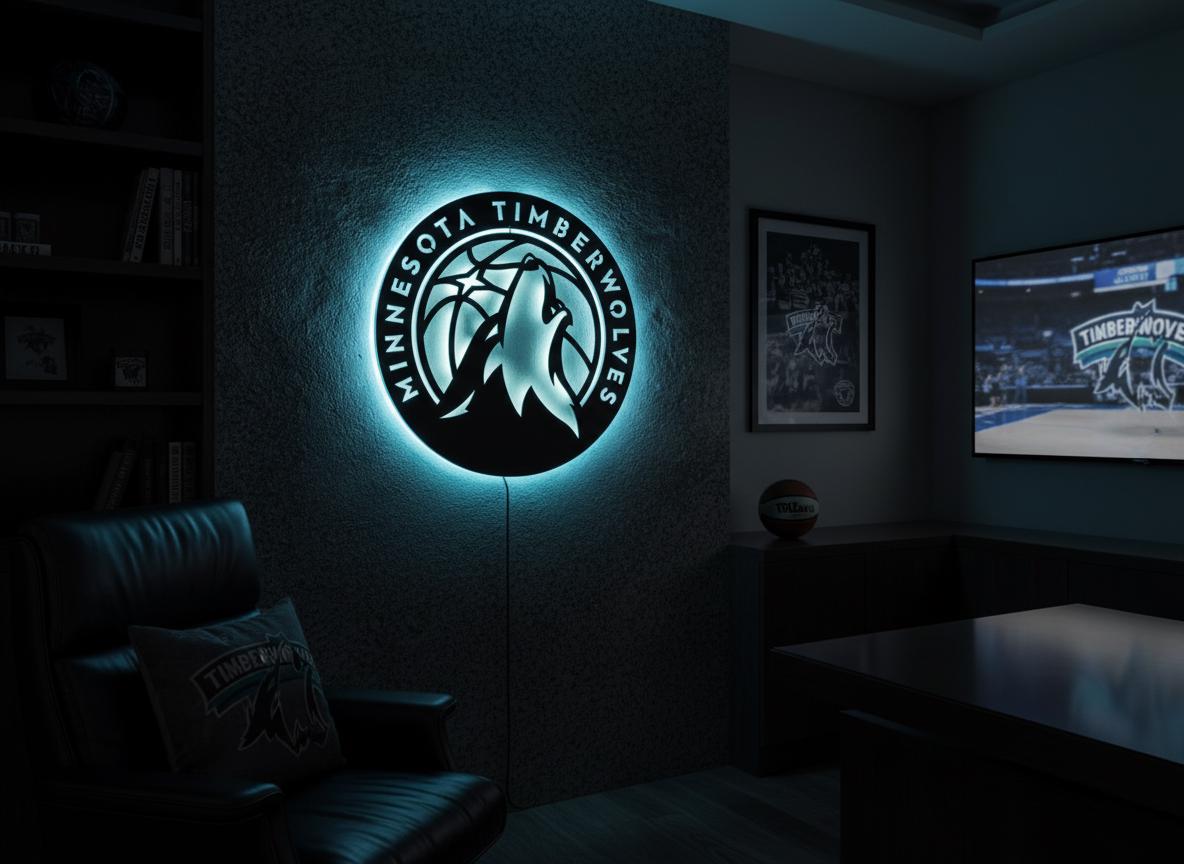 Minnesota Timberwolves Wall Art - NBA Team Logo Sports Room Decor