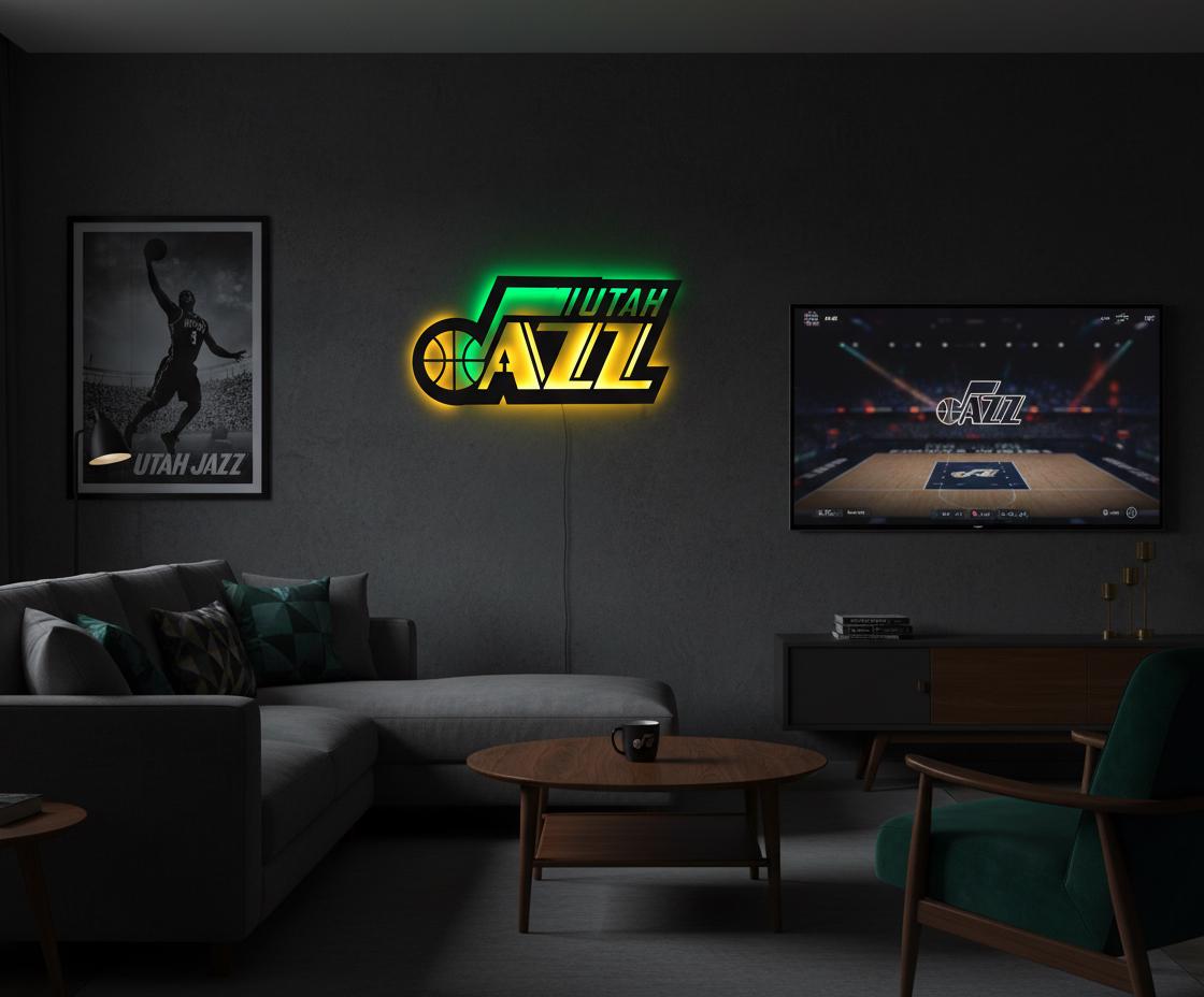 Utah Jazz Wall Art - Iconic Team Logo Basketball Fan Game Room Decor