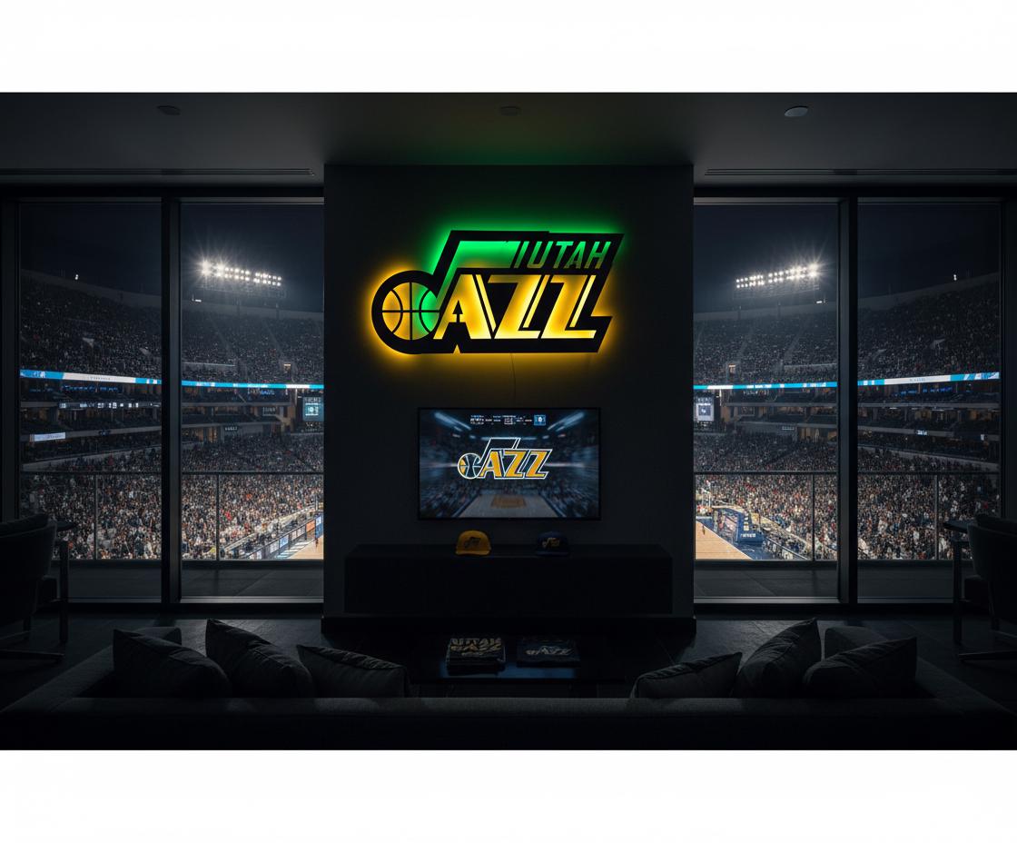 Utah Jazz Wall Art - Iconic Team Logo Basketball Fan Game Room Decor