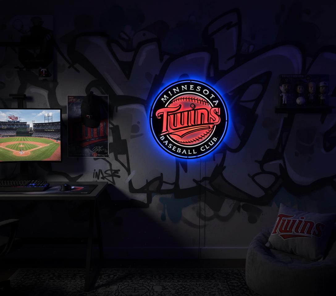 Minnesota Twins Wall Art - Official MLB Team Logo Game Room Decor