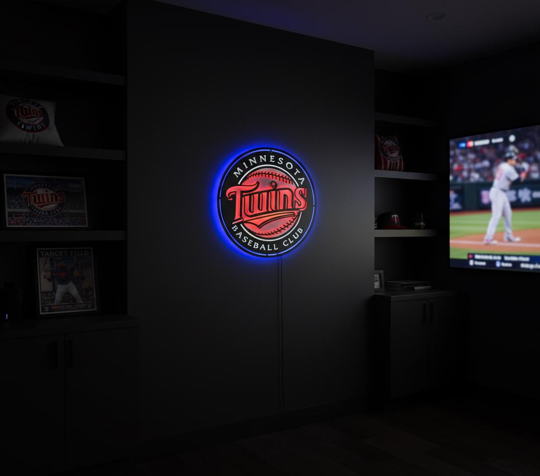 Minnesota Twins Wall Art - Official MLB Team Logo Game Room Decor