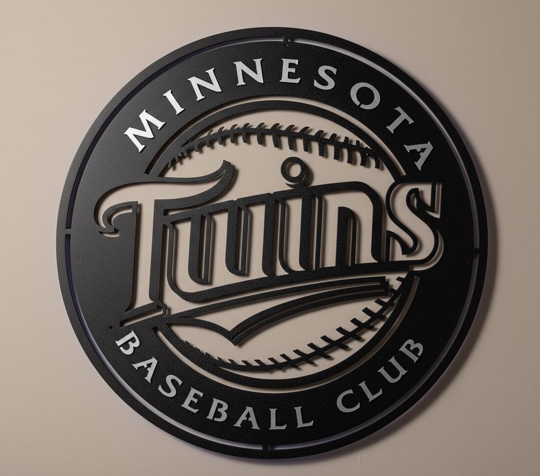 Minnesota Twins Wall Art - Official MLB Team Logo Game Room Decor