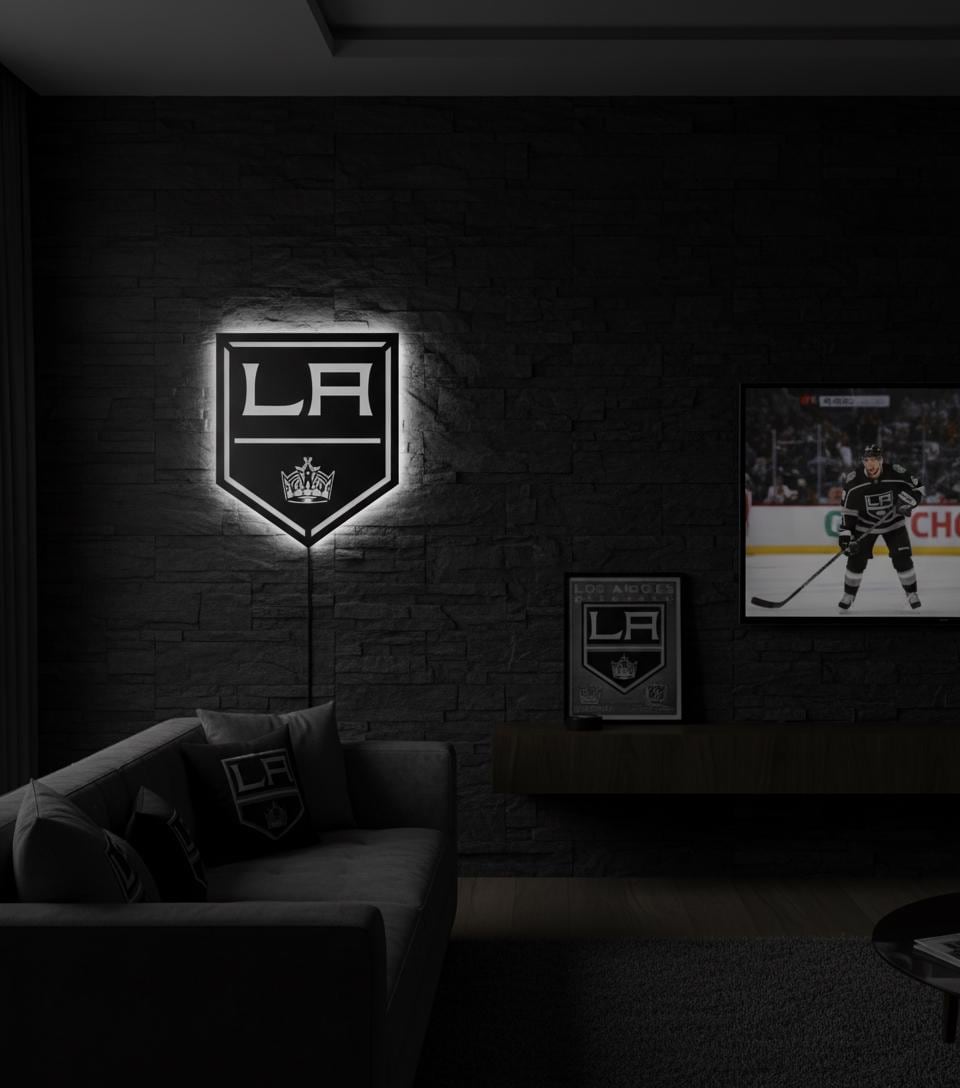Los Angeles Kings Wall Art - Official Team Logo Hockey Decor Game Room