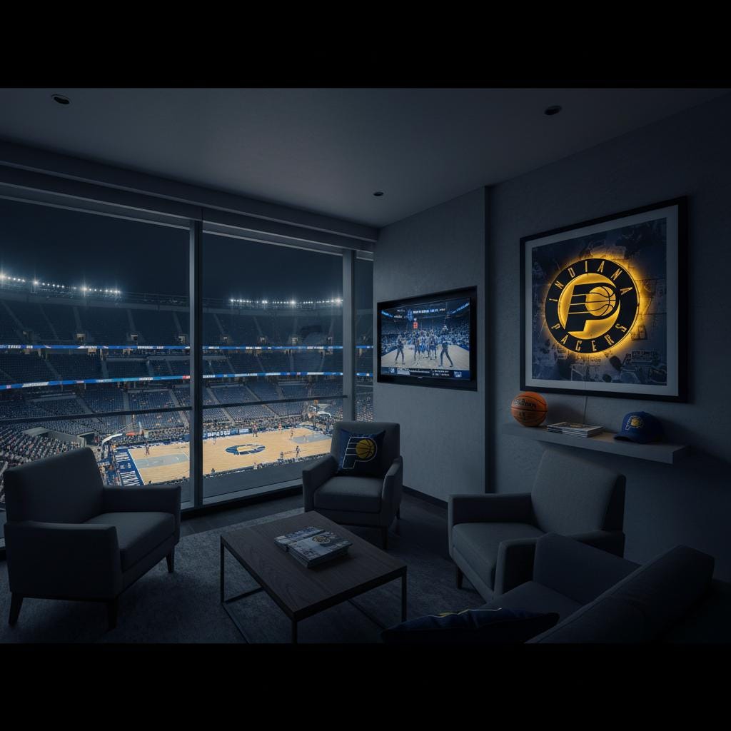 Indiana Pacers Wall Art - NBA Team Logo Basketball Game Room Decor