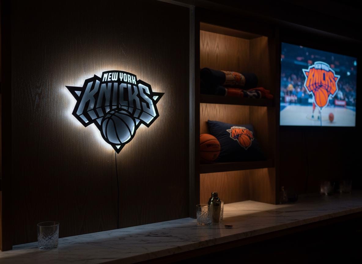 New York Knicks Metal Wall Art – Game Room Decor Sign