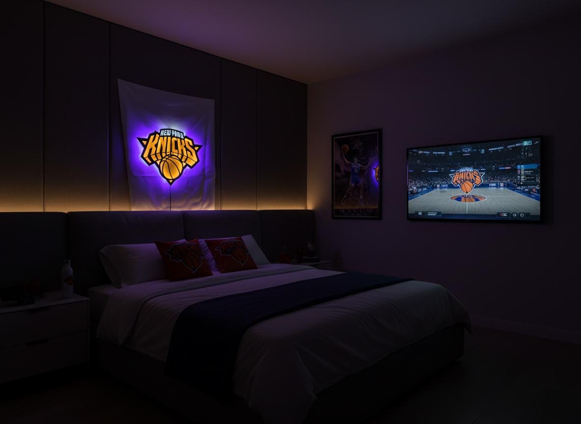 New York Knicks Metal Wall Art – Game Room Decor Sign