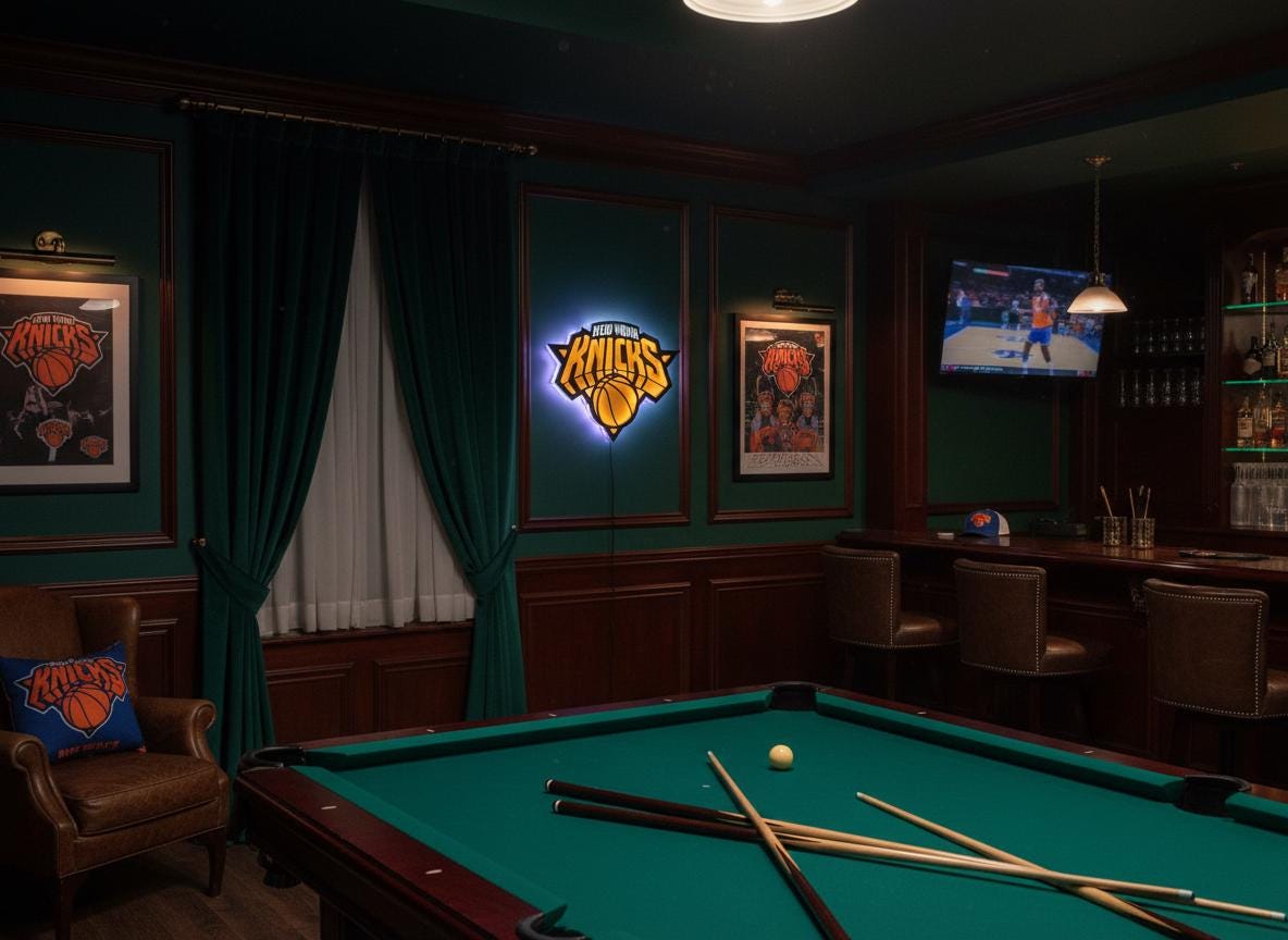 New York Knicks Metal Wall Art – Game Room Decor Sign