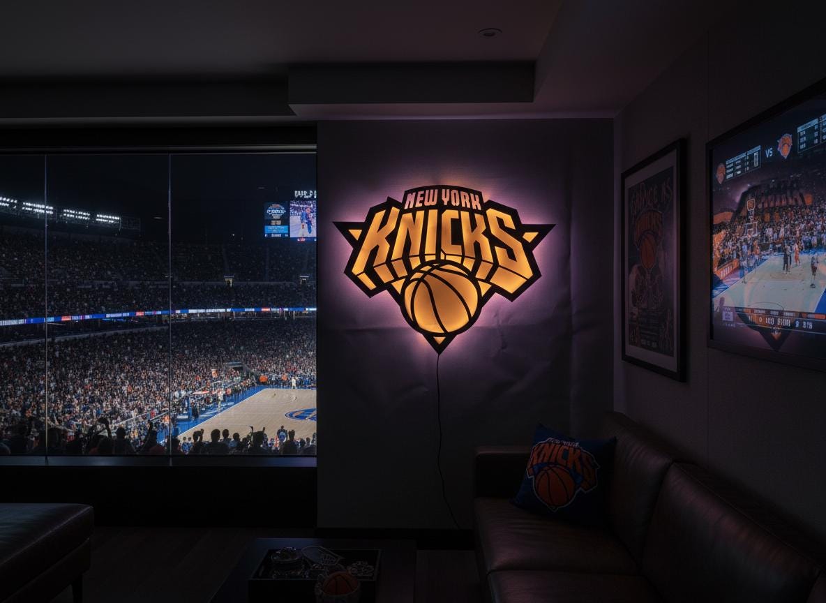 New York Knicks Metal Wall Art – Game Room Decor Sign
