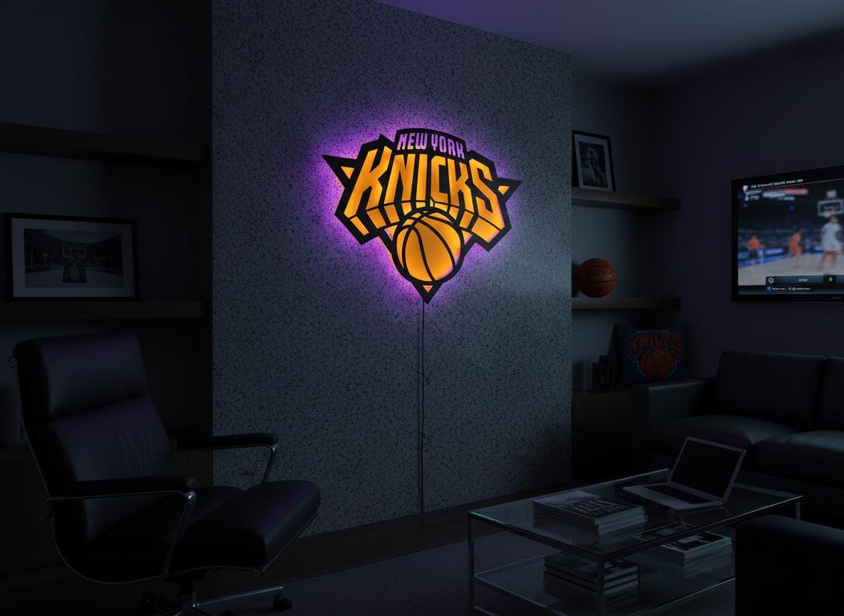 New York Knicks Metal Wall Art – Game Room Decor Sign