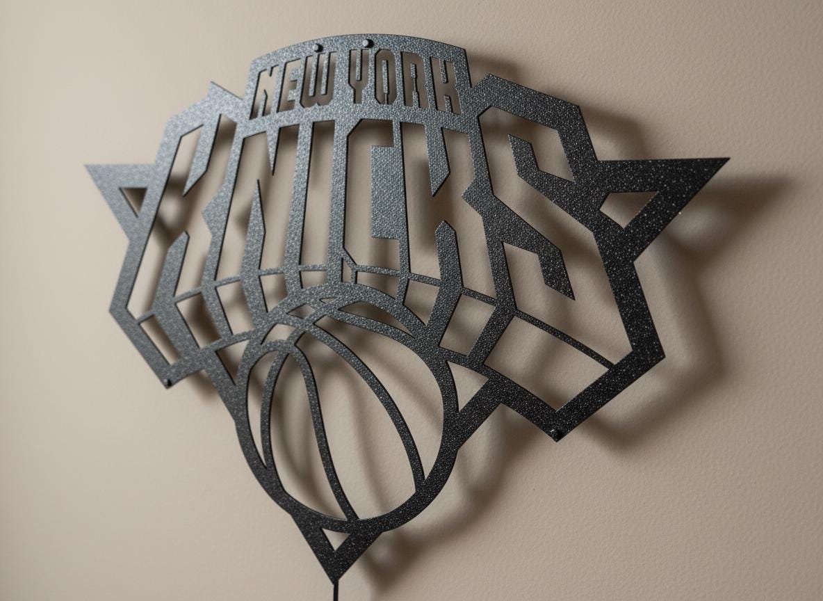New York Knicks Metal Wall Art – Game Room Decor Sign
