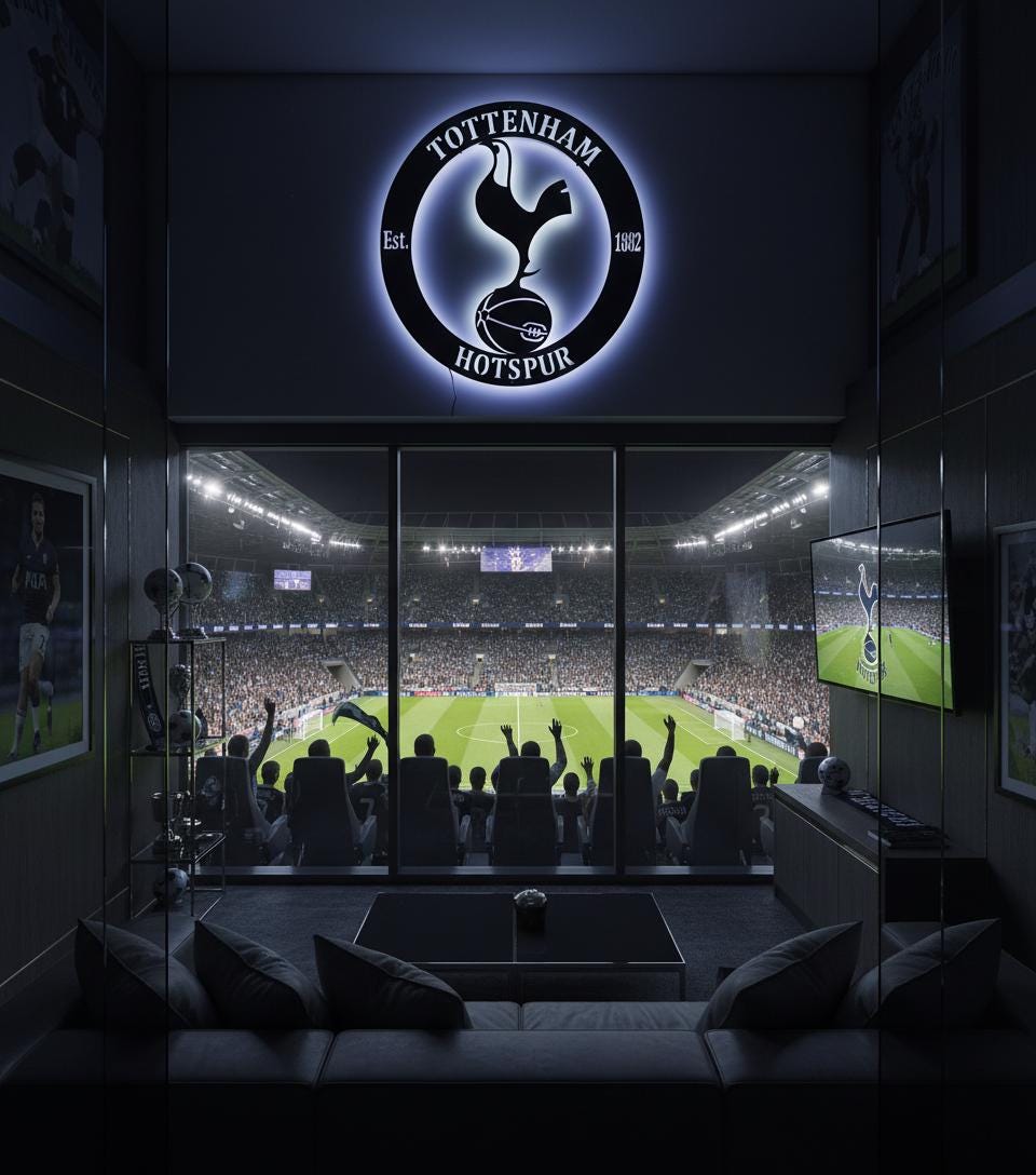 Tottenham Wall Art - Spurs Team Logo Football Club Decor - Game Room Gift