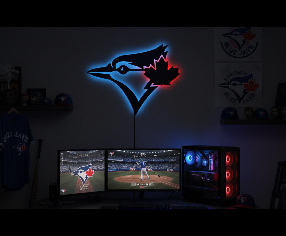 Toronto Blue Jays Wall Art - Team Logo Baseball Fan Gift Game Room Decor