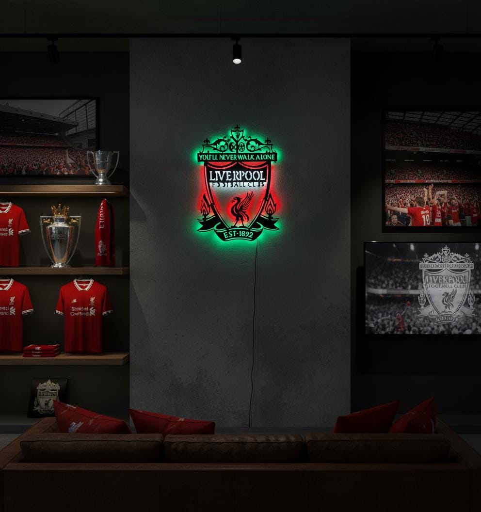 Liverpool FC Wall Art - Unique YNWA Team Logo Art Decor for Football Fans
