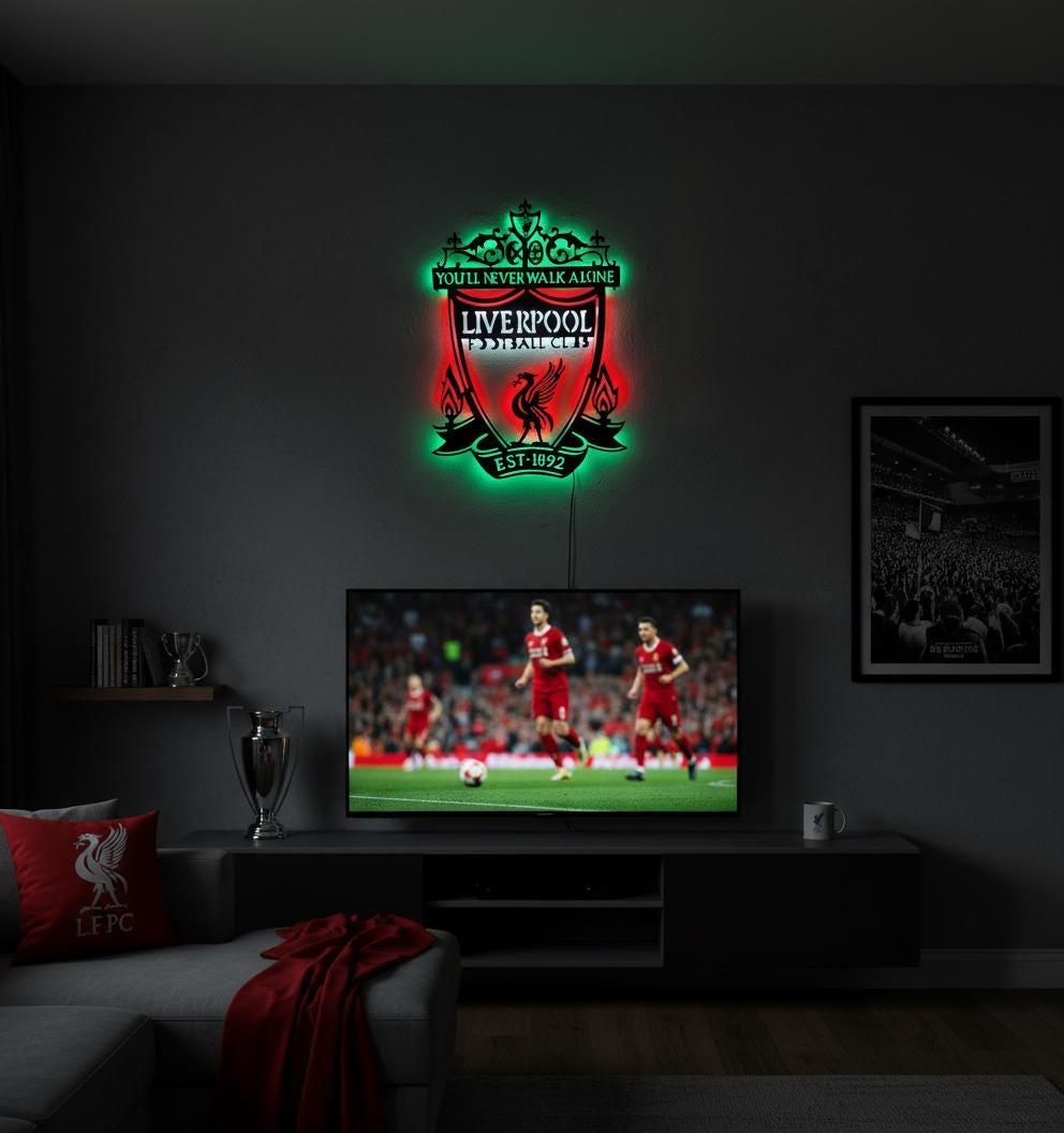 Liverpool FC Wall Art - Unique YNWA Team Logo Art Decor for Football Fans