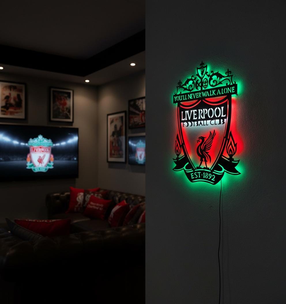 Liverpool FC Wall Art - Unique YNWA Team Logo Art Decor for Football Fans
