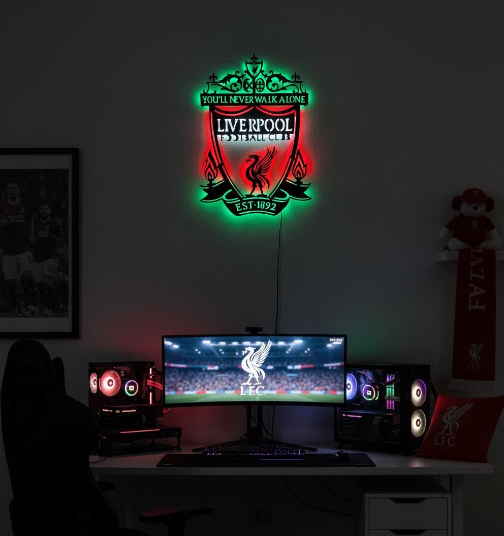 Liverpool FC Wall Art - Unique YNWA Team Logo Art Decor for Football Fans