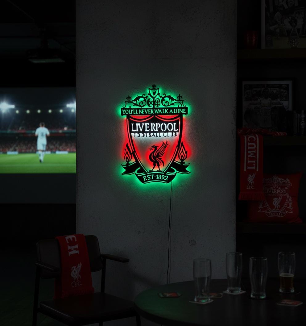 Liverpool FC Wall Art - Unique YNWA Team Logo Art Decor for Football Fans